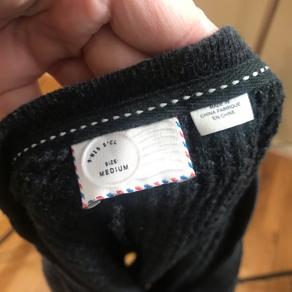 Postmark Medium Gray Waffle Knit Top Anthropologie - Picture 6 of 8